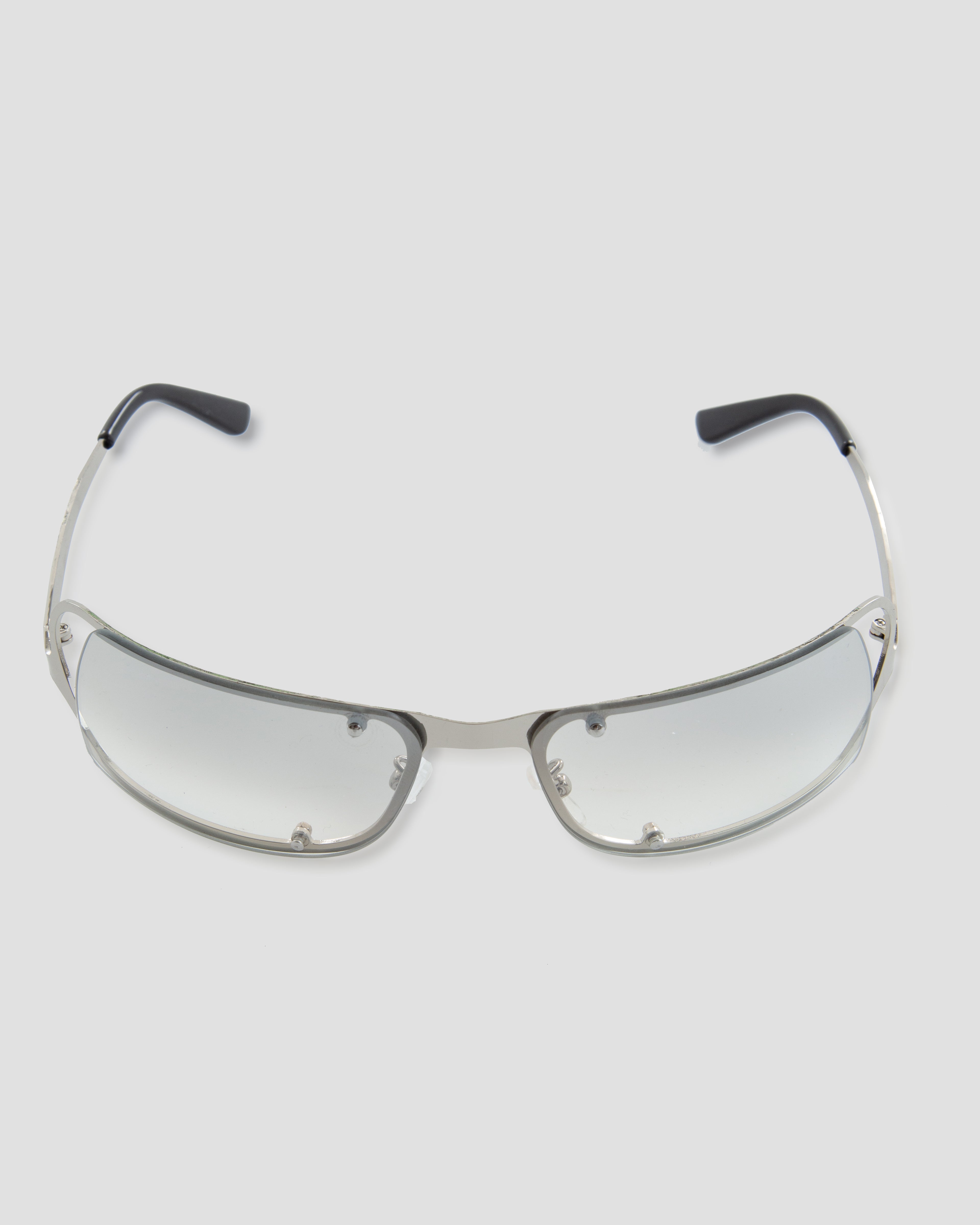53X Oval Mirror Sunglasses In Grey